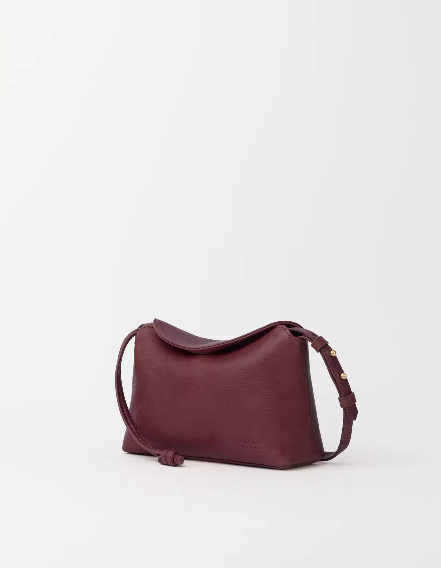O MY BAG Sienna Mini Dark Cherry Soft Grain Leather Handtasche Leder kirschrot